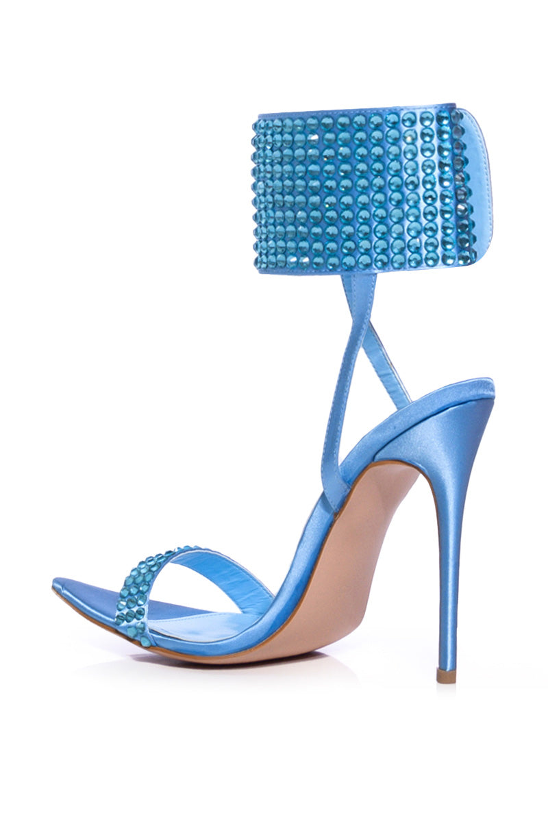 Detail View Azalea Wang Griffon Embellished Stiletto Sandal