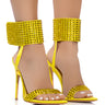 Front View Azalea Wang Griffon Embellished Stiletto Sandal