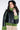 Front View Azalea Wang Grinch Bonded Pu Jacket