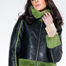 Front View Azalea Wang Grinch Bonded Pu Jacket