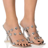 Front View Azalea Wang Gumdrop Chunky Sandal In Silver