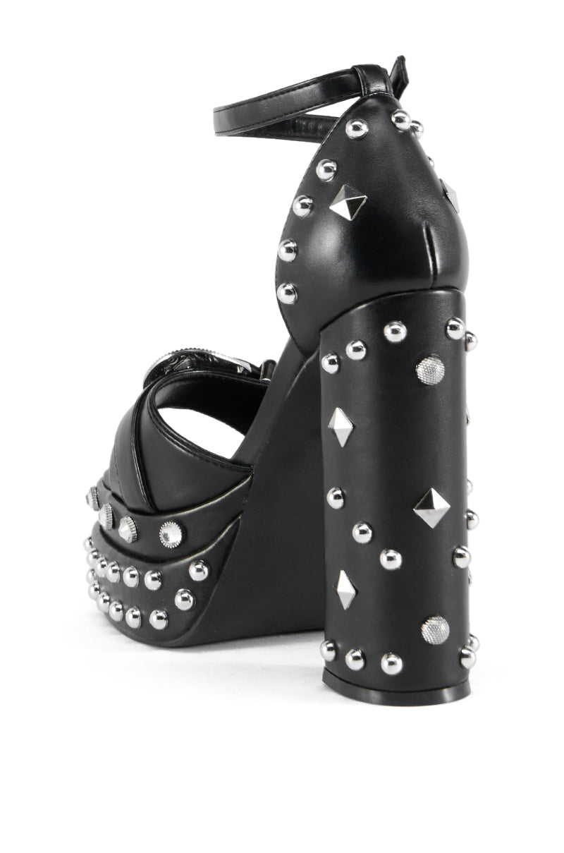 Full View Azalea Wang Haiku Black Sandal 3