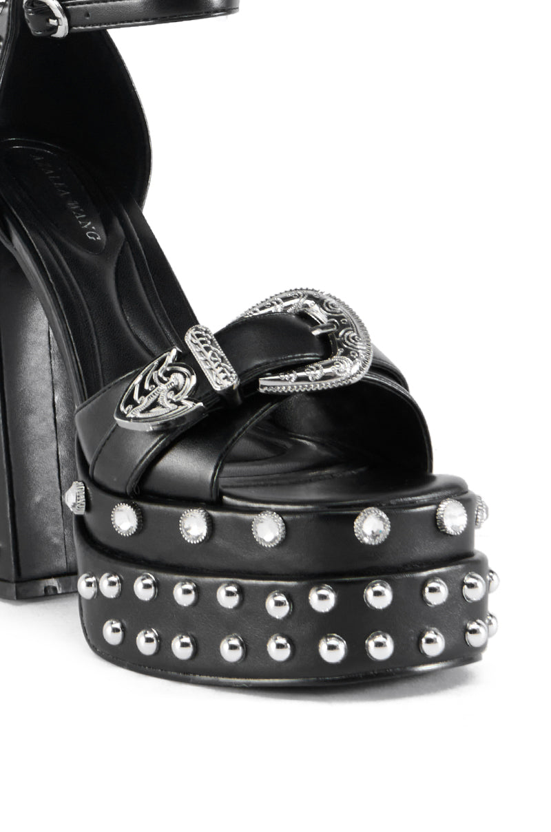 Extra View Azalea Wang Haiku Black Sandal 4
