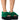 Front View Azalea Wang Hannah Fur Flatform Sandal In Green