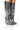 Front View Azalea Wang Heidemarie Western Rhinestone Stiletto Boot In Silver