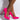 Front View Azalea Wang Here To Stay Stiletto Pointed Toe Pump in Neon Fuchsia