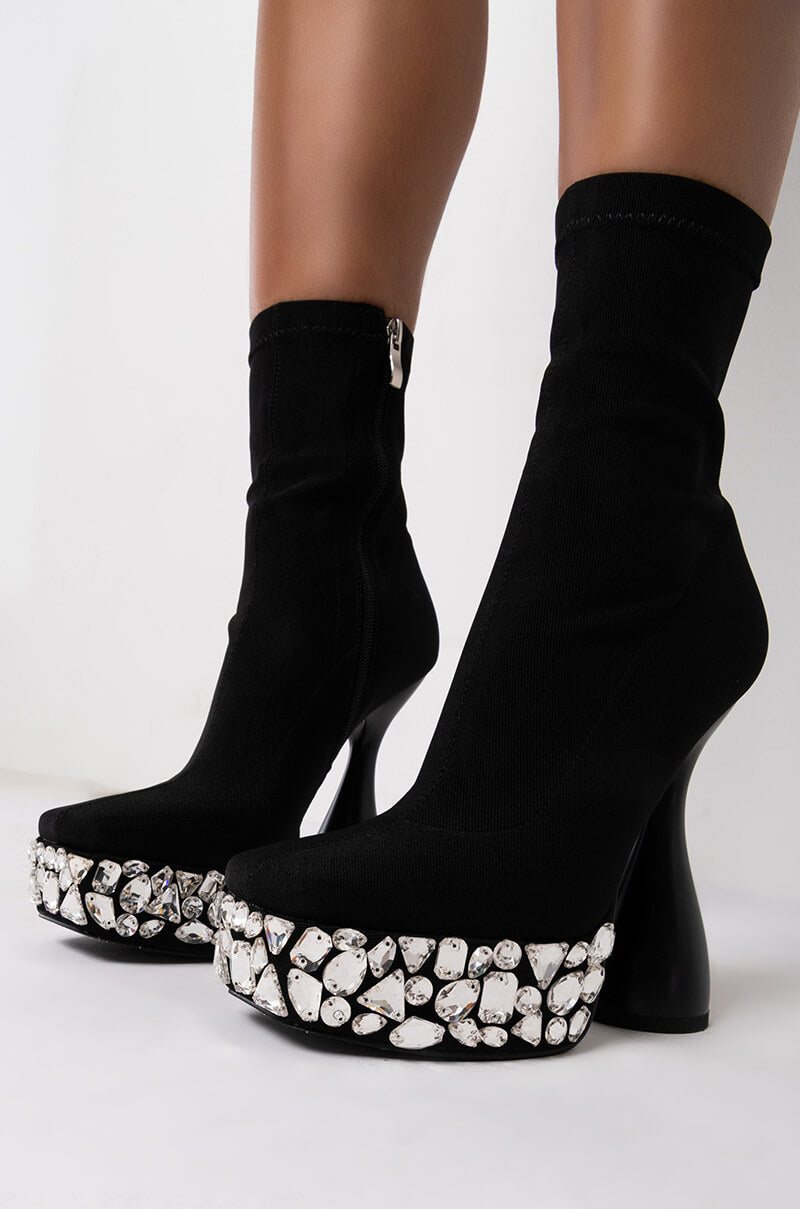 Full View Azalea Wang Hit Restart Chunky Bootie In Black