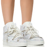 Front View Azalea Wang Honey Bush White Embellished Sneaker