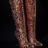 Front View Azalea Wang Honey Embellished Pvc Chunky Boot In Brown