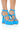 Front View Azalea Wang Honolulu Chunky Sandal In Turquoise