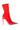 Side View Azalea Wang Hot Tamale Red Rhinestone Trim Bootie