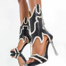 Front View Azalea Wang Howd You Get So Fly Stiletto Sandal In Black White