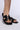 Front View Azalea Wang Howdy Black Flat Sandal