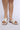 Front View Azalea Wang Howdy White Flat Sandal