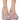 Front View Azalea Wang Hyacinth Tweed Embellished Sandal In Pink