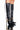 Side View Azalea Wang Hype Me Up Knee High Chain Boot In Black White