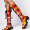 Front View Azalea Wang I Dont Care I Love It Flatform Boot In Multi in Multi