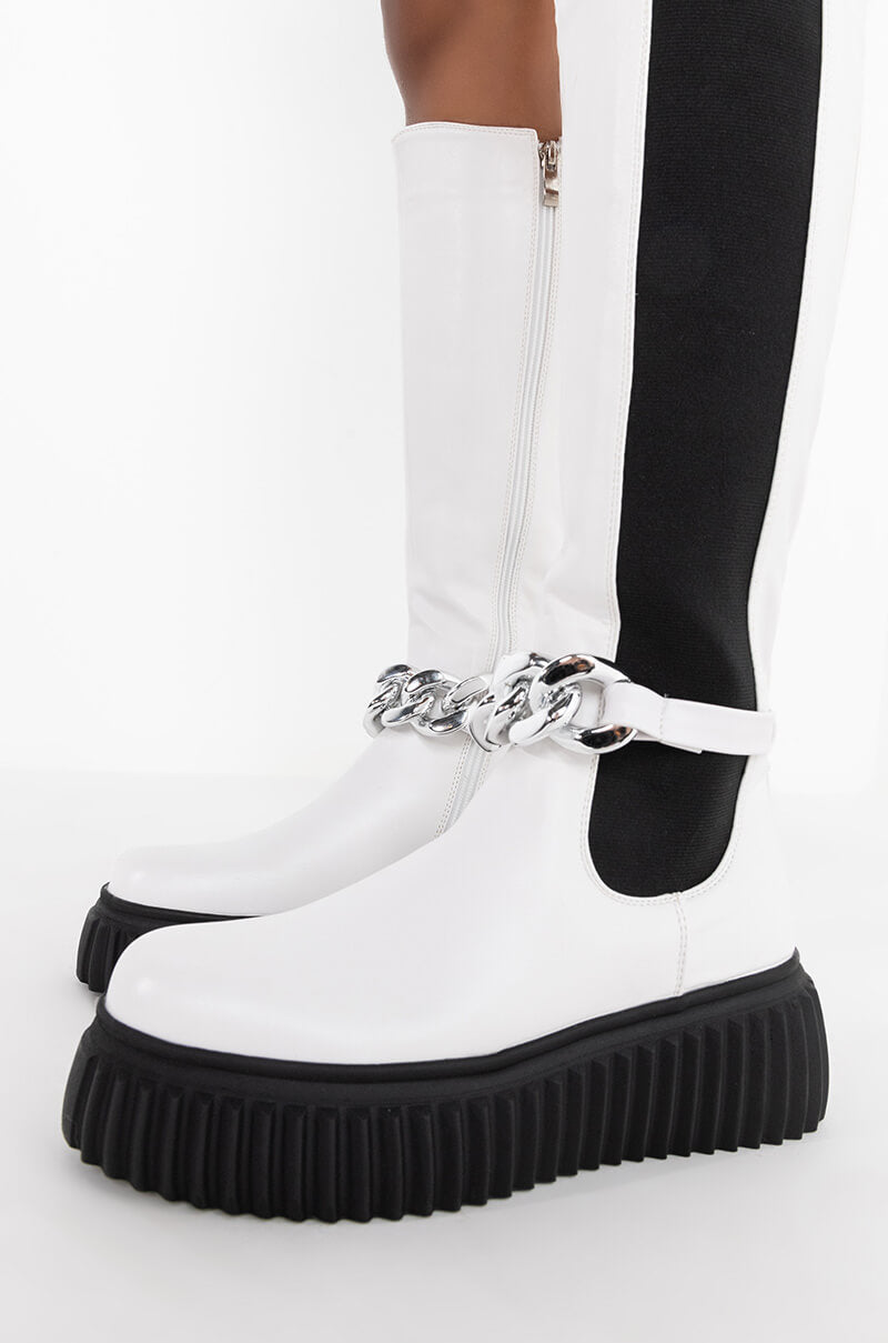Full View Azalea Wang I Dont Wanna Be Like You Flatform Boot In White