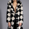 Front View Azalea Wang If You Smile Long Hooded Faux Fur Coat