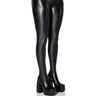 Front View Azalea Wang Im A Star Chunky Heel Pant Boot In Black Pu