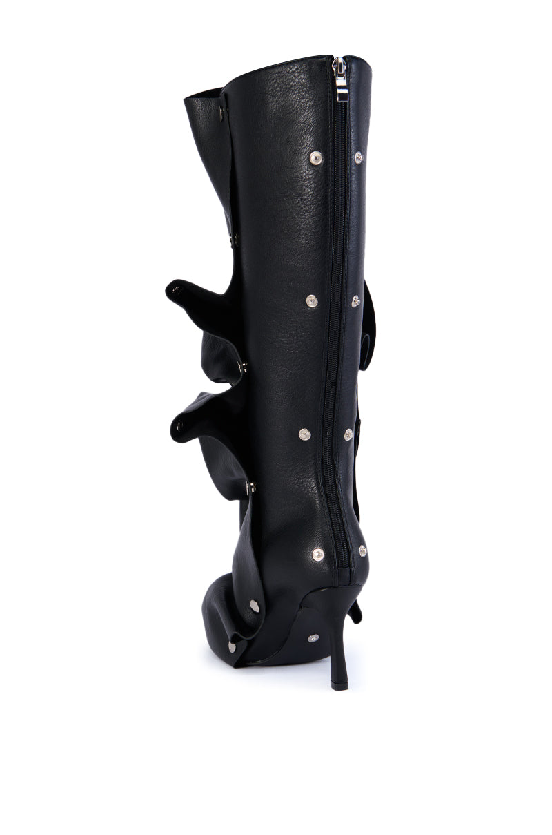 Detail View Azalea Wang Imogine Black Snap Boot
