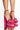 Front View Azalea Wang In Diamond Dreams Chunky Sandal In Fuchsia