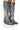 Front View Azalea Wang Ingrid Blinged Out Rhinestone Western Boot In Silver