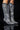 Front View Azalea Wang Ingrid Blinged Out Rhinestone Western Boot In Silver