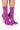 Front View Azalea Wang Isabella Patent Bootie In Purple