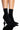 Front View Azalea Wang Its My Life Chunky Bootie In Black Stretch Suede