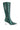 Side View Azalea Wang Jacaranda Green Snake Embossed Embellished Heel Boot