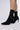 Front View Azalea Wang Jamari Black Knit Bootie With Silver Rhinestone Coil