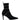 Side View Azalea Wang Jamari Black Knit Bootie With Silver Rhinestone Coil