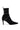 Side View Azalea Wang Jamari Black Knit Bootie With Silver Rhinestone Coil