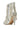 Detail View Azalea Wang Jamila Dripping Diamonds Silver Fringe Bootie