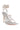 Back View Azalea Wang Jasmit Silver Rope Lace Up Stiletto Sandal In Silver