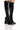 Front View Azalea Wang Jazzy Patent Knee High Boot In Black