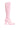 Side View Azalea Wang Jazzy Patent Knee High Boot In Pink