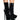 Front View Azalea Wang Jealousy Platform Stiletto Bootie In Black Patent