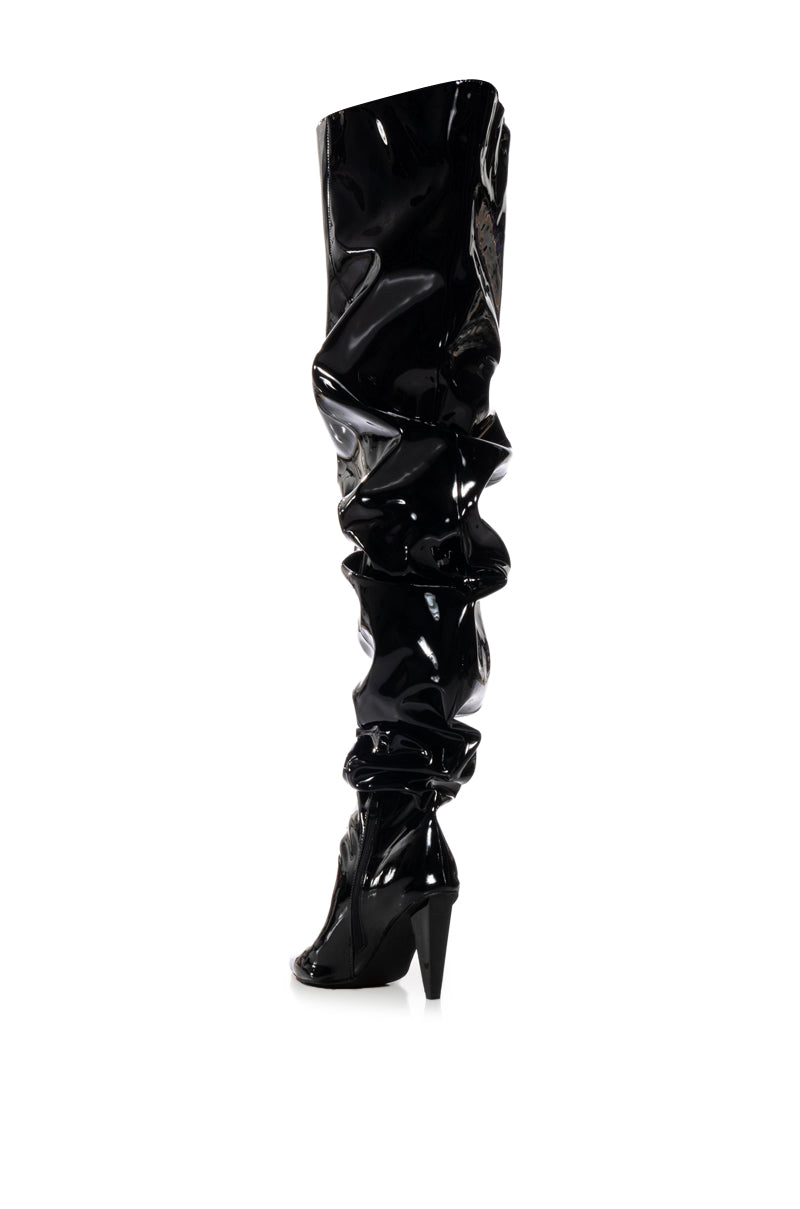Full View Azalea Wang Jetaime Black Patent Boot