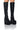 Front View Azalea Wang Jett Black Textured Heel Boot