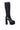 Side View Azalea Wang Jett Black Textured Heel Boot