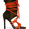 Side View Azalea Wang Joanna Strappy Camo Sandal