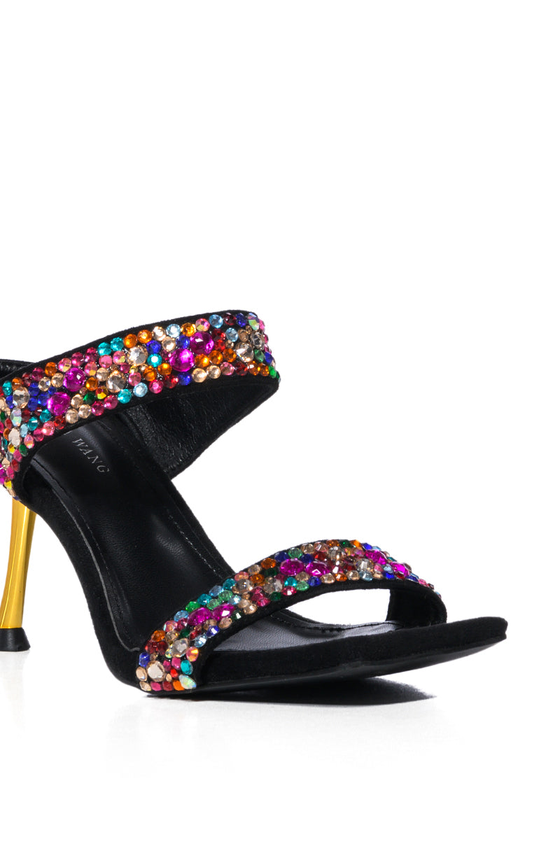 Full View Azalea Wang Jobelle Multi Gem Embellished Sandal