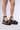 Back View Azalea Wang Jonann Black Embellished Chunky Heel Platform Sandal