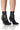 Front View Azalea Wang Jovani Black Buckle Bootie