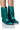 Front View Azalea Wang Joyful Ring Western Bootie In Blue