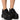 Front View Azalea Wang Jutta Flatform Sneaker In Black