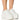 Front View Azalea Wang Jutta Flatform Sneaker In White