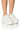 Front View Azalea Wang Jutta Flatform Sneaker In White